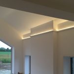 Pelmet lighting for double height ceiling